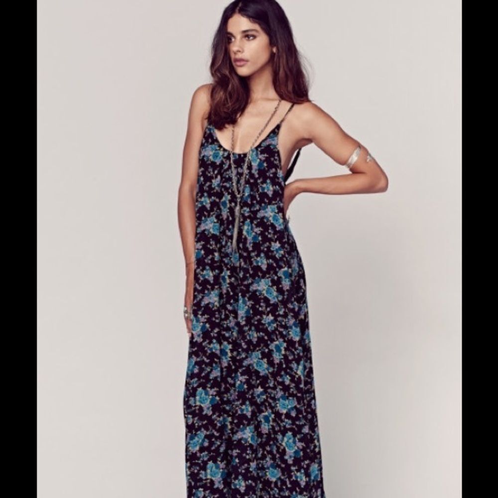 Blue Life U Back Baby Doll Maxi Dress NWT